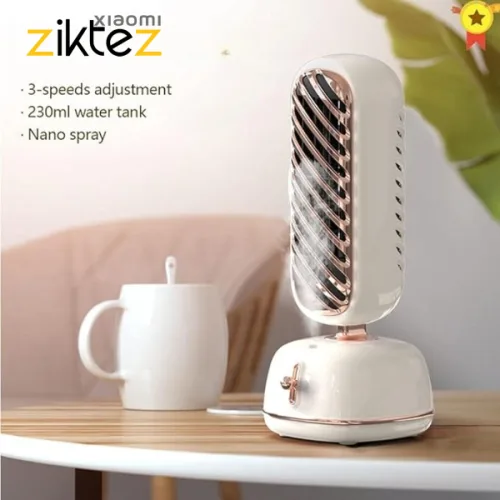 پنکه شیائومی پرقدرت مه پاش مدل Xiaomi Humidifier desktp fan TF001 فروشگاه اینترنتی زیکتز