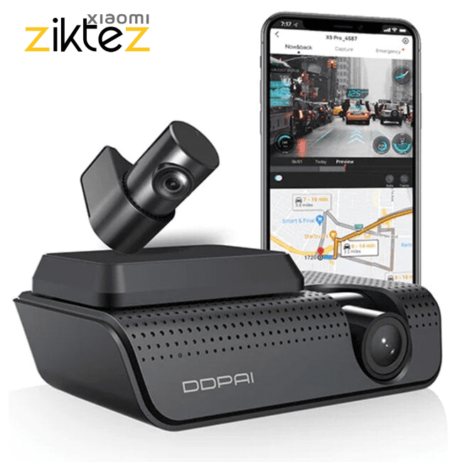 بهترین دوربین خودروی شیائومی به همراه دوربین عقب Xiaomi DDpai X5 Pro (اورجینال) فروشگاه اینترنتی زیکتز
