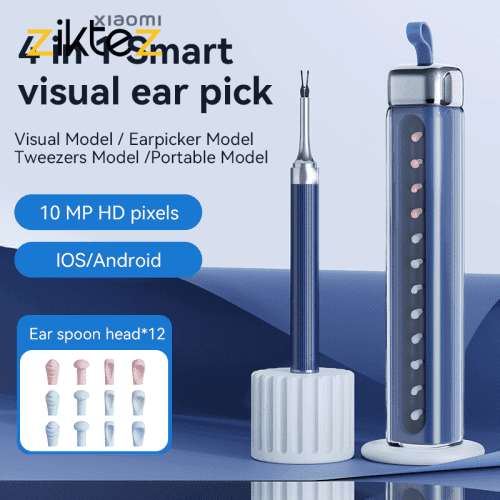 گوش پاک‌کن هوشمند حرفه ای ۴ کاره visual ear pick tweezers 10MP HD
