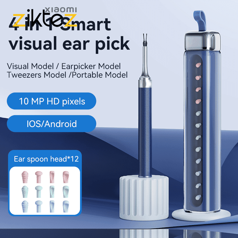 گوش پاک‌کن هوشمند حرفه ای ۴ کاره visual ear pick tweezers 10MP HD