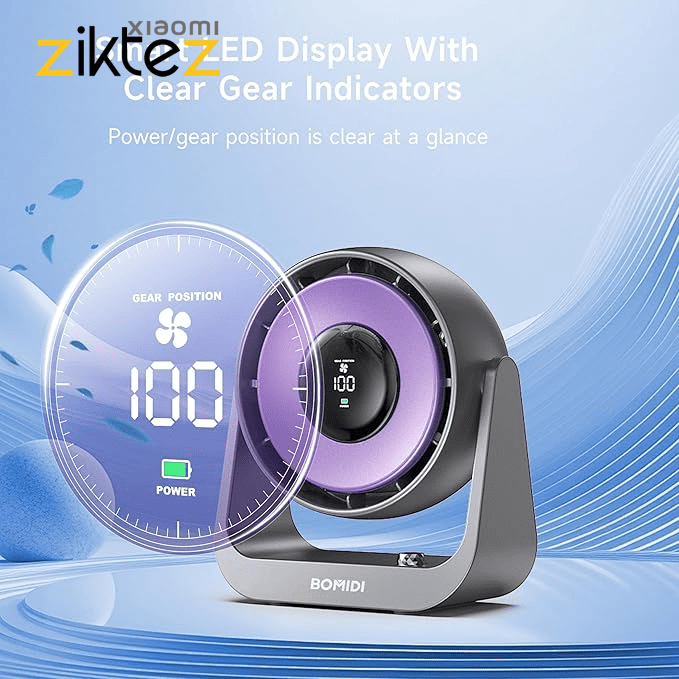 پنکه شارژی رومیزی شیائومی پر قدرت هوشمند Xiaomi powerful fan2