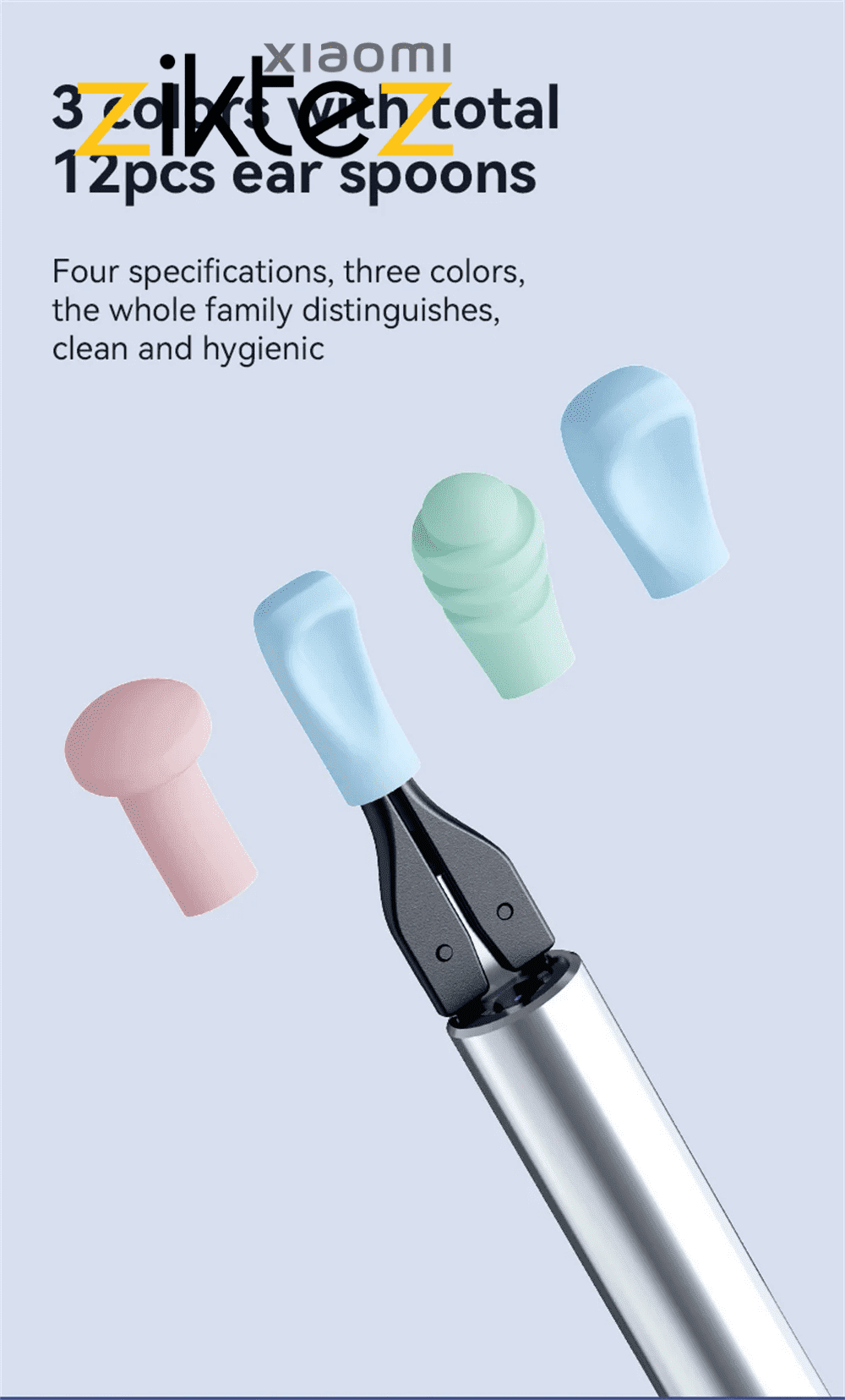 گوش پاک‌کن هوشمند حرفه ای ۴ کاره visual ear pick tweezers 10MP HD