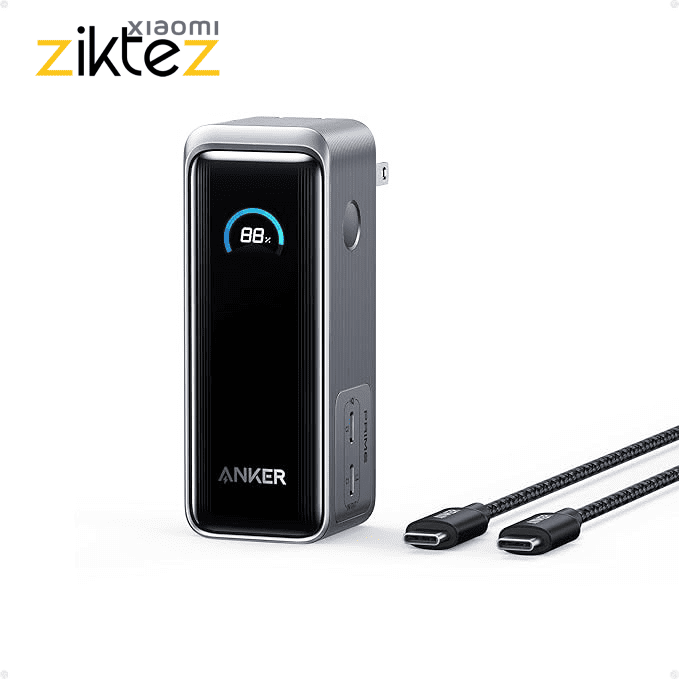 پاوربانک و شارژر دیواری انکر Anker A1339 Prime با ظرفیت 9600 میلی‌آمپر و توان 65 وات مناسب لپ‌تاپ و موبایل