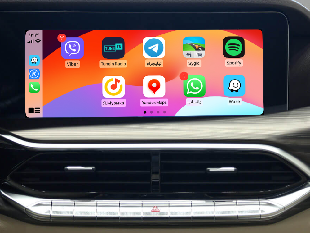 دستگاه هوشمند اتصال خودروBAC X3 اندرویداتو کاربیت‌لینک کارپلی Apple CarPlay Android Auto CarbitLink