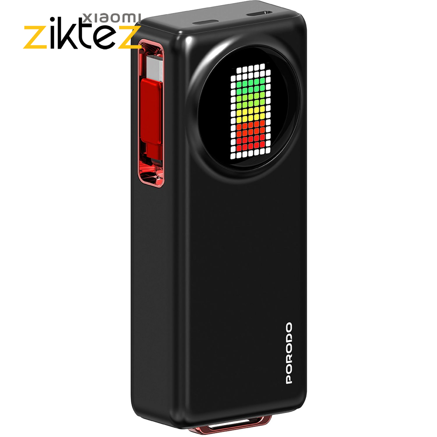 پاوربانک پورودو ۱۰۰۰۰ میلی‌آمپر مجهز به نمایشگر انیمیشنی Porodo 10000mAh Animated Display Power Bank