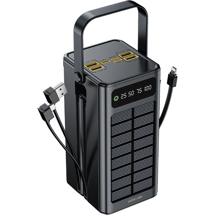 پاوربانک خورشیدی پرقدرت گرین لاین 22.5 وات Green Lion SolarX 60000