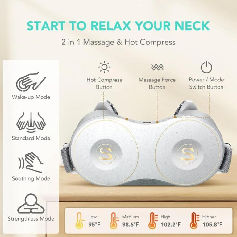ماساژور شانه و گردن اس کا جی SKG H7 Max Wireless Neck & Shoulder Massager