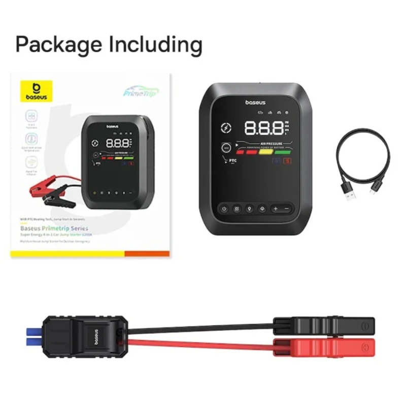 قوی ترین پمپ باد و جامپ استارتر خودرو بیسوس Baseus PrimeTrip BS-CH014 C00245903111