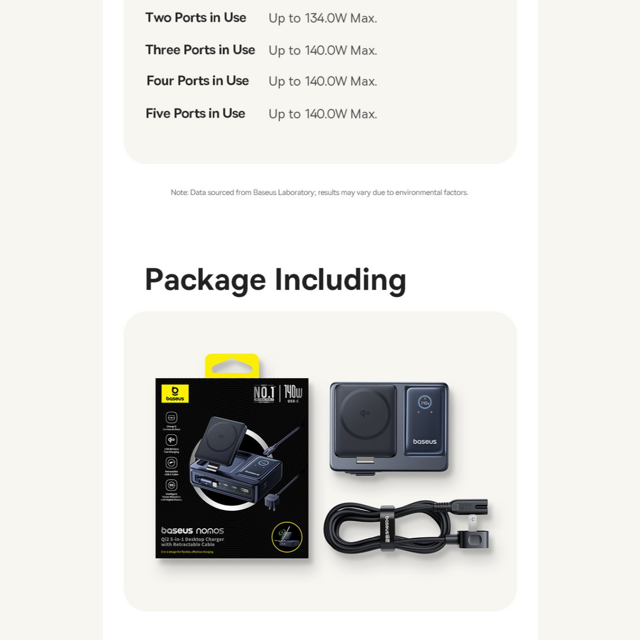 بهترین هاب شارژر 3 پورت و شارژر وایرلس بیسوس Baseus P10170901123 Nomos Qi2 CCNMS140