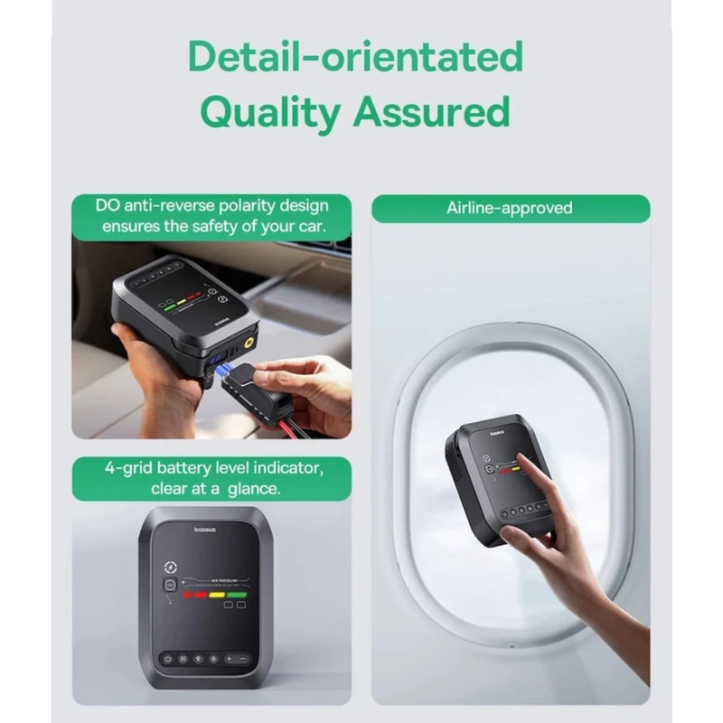 قوی ترین پمپ باد و جامپ استارتر خودرو بیسوس Baseus PrimeTrip BS-CH014 C00245903111