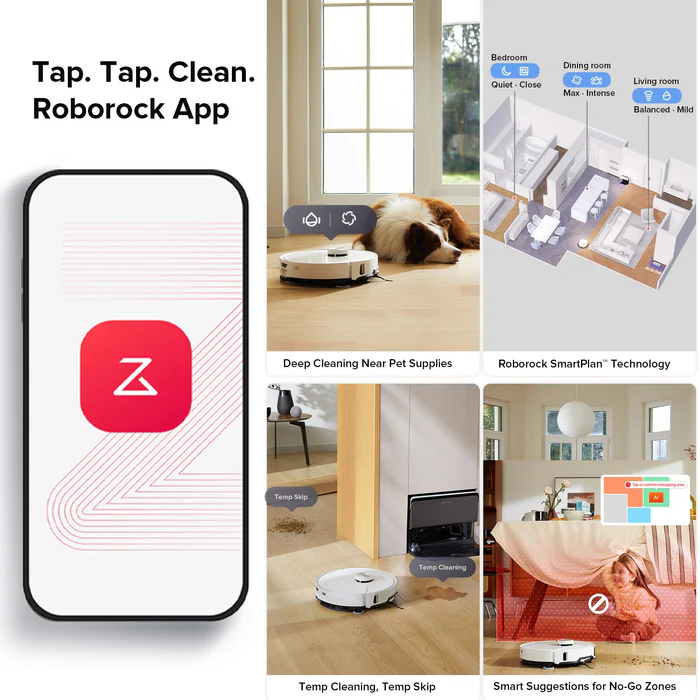 بهترین جارو رباتیک هوشمند روبوراک مدل Roborock S8 MaxV Ultra refil new