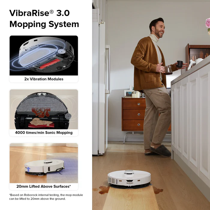 بهترین جارو رباتیک هوشمند روبوراک مدل Roborock S8 MaxV Ultra refil new