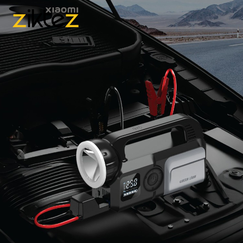 قوی ترین پمپ باد باد و جامپ استارتر خودرو و پاوربانک 24000 گرین لاین Green Lion Savior 12V Jump Starter