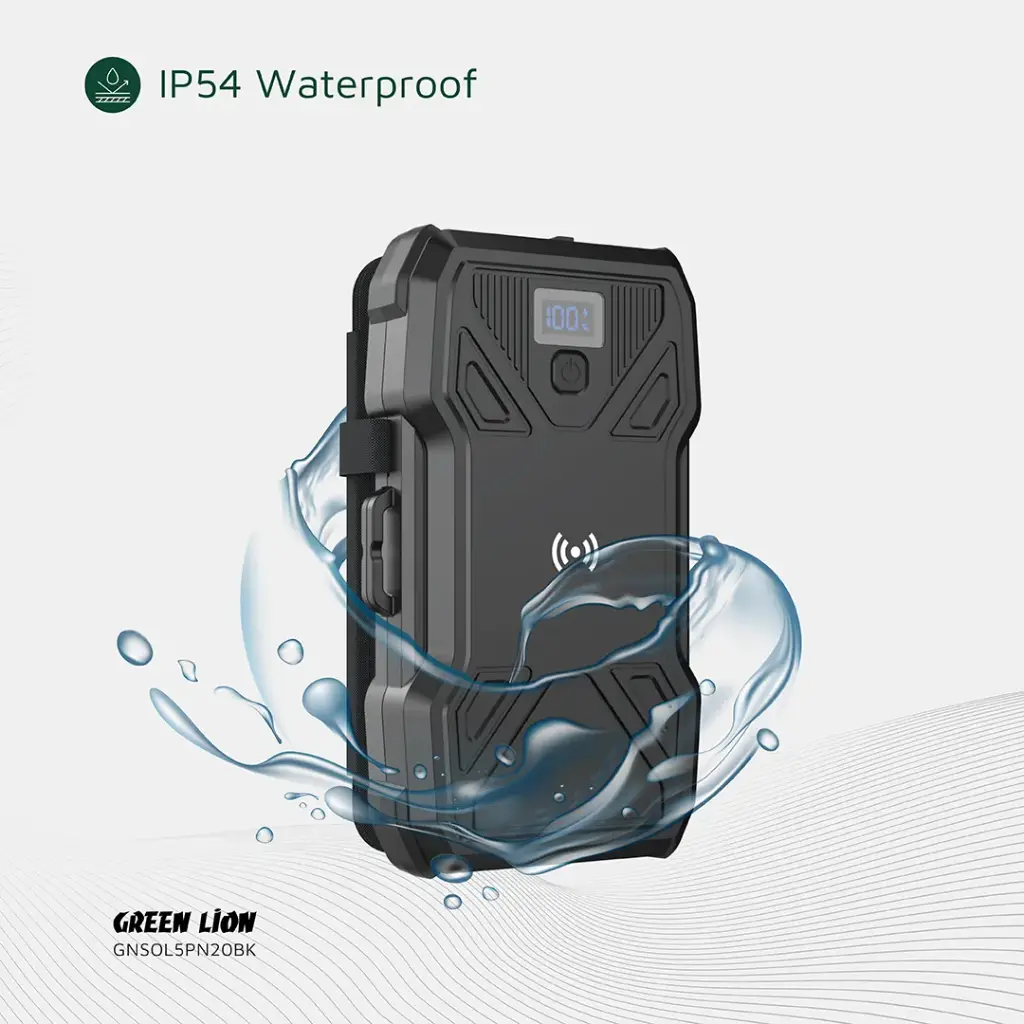 قوی ترین پاوربانک خورشیدی 20000 گرین لاین 20وات Green Lion Solar 5 Panel PD20W GL-PX27 GNSOL5PN20BK