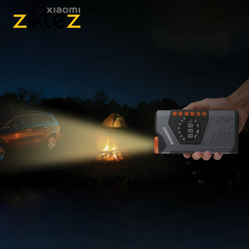 پمپ باد و جامپ استارتر خودرو پاوربانک 10000 پرودو Porodo PDPBA10GY