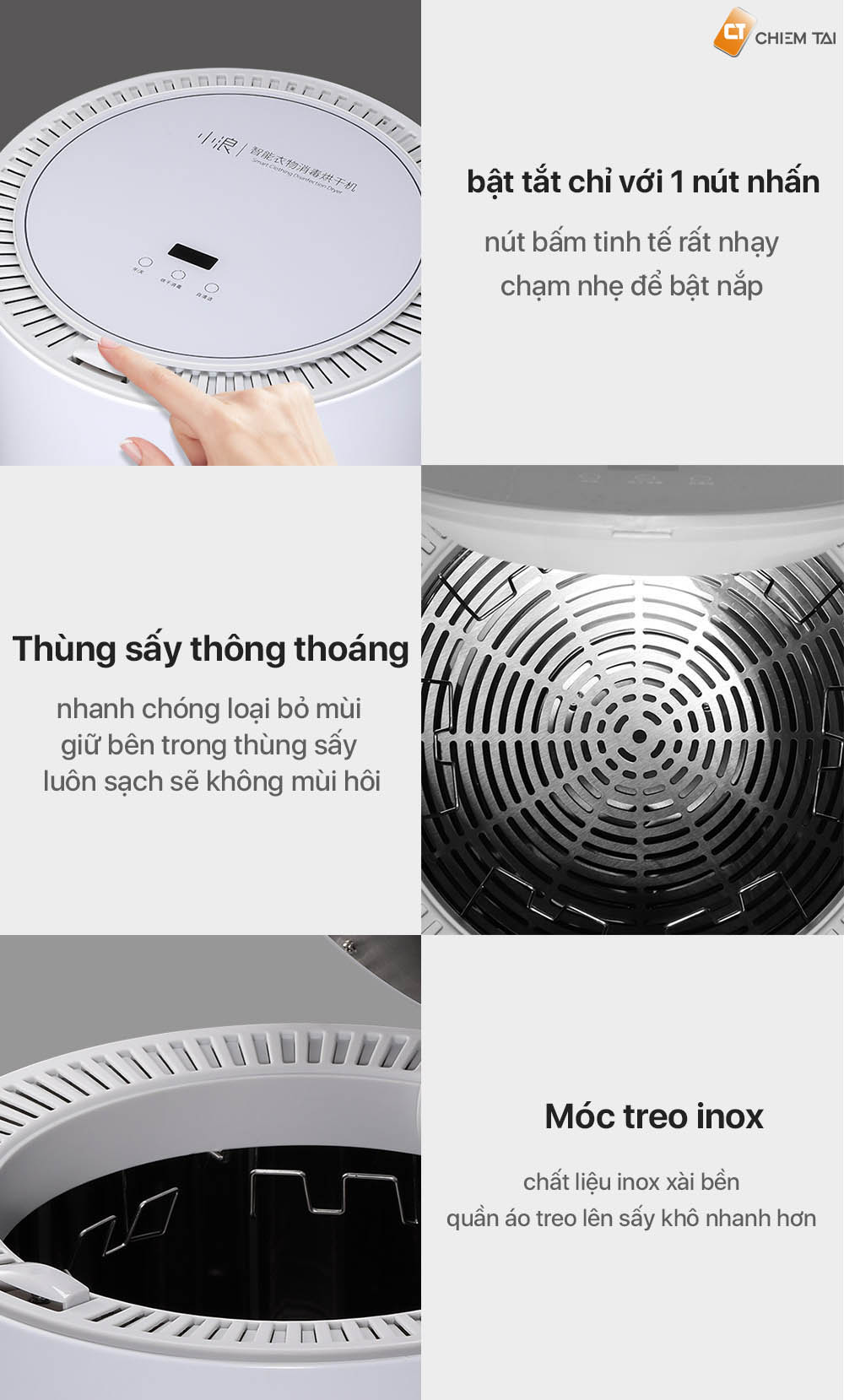 خشک‌ کن لباس شیائومی و ضد عفونی خوشبو کننده Xiaomi Smart Clothes Sterilizer Dryer